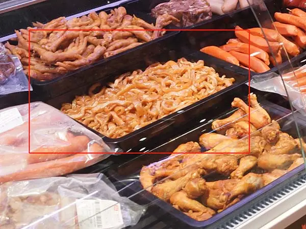 Left-and-right sliding glass door deli showcase counter with SUS304 display plate and straight glass - XCCold Series