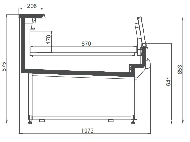 Remote standard fresh meat showcase counter with precision cooling parameters - XCCold Industrial Specifications