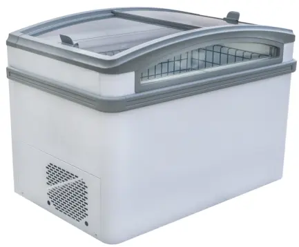 Plug-in double sides sliding door combined island freezer with dual-access visibility and precision -18 to -22°C industrial cooling - XCCold Series