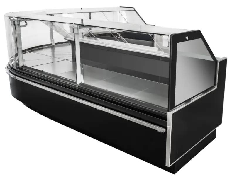 Plug-in luxury straight glass deli showcase with self-contained industrial compressor and SUS304 interior - XCCold Series