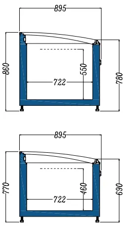 Plug-in standard combined island freezer Type-C with dual-temperature zones and industrial modular design - XCCold Series