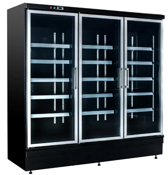 Remote standard glass door chiller freezer with high-capacity vertical storage and precision thermal control - XCCold Series