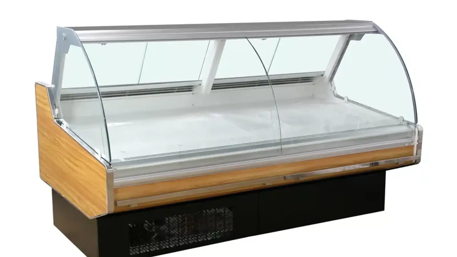 Exact plug-in curved-glass deli showcase reference