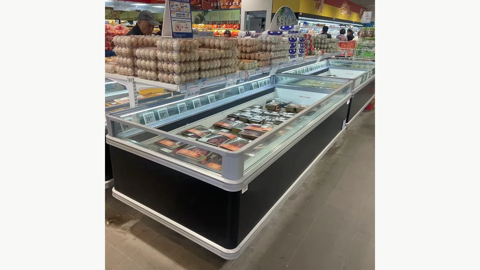 Exact double-temperature island freezer product-page reference for assortment planning