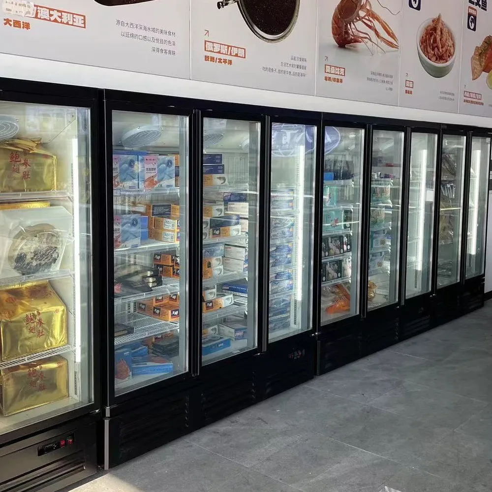 Easy-maintenance bottom-mount plug-in glass door chiller with slide-out compressor tray and precision 0 to 5°C industrial cooling - XCCold Series