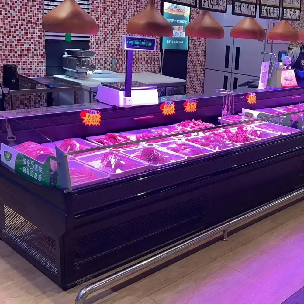 Fresh lamb and mutton open top chiller 2-8C with heavy-duty SUS304 interior - XCCold Series