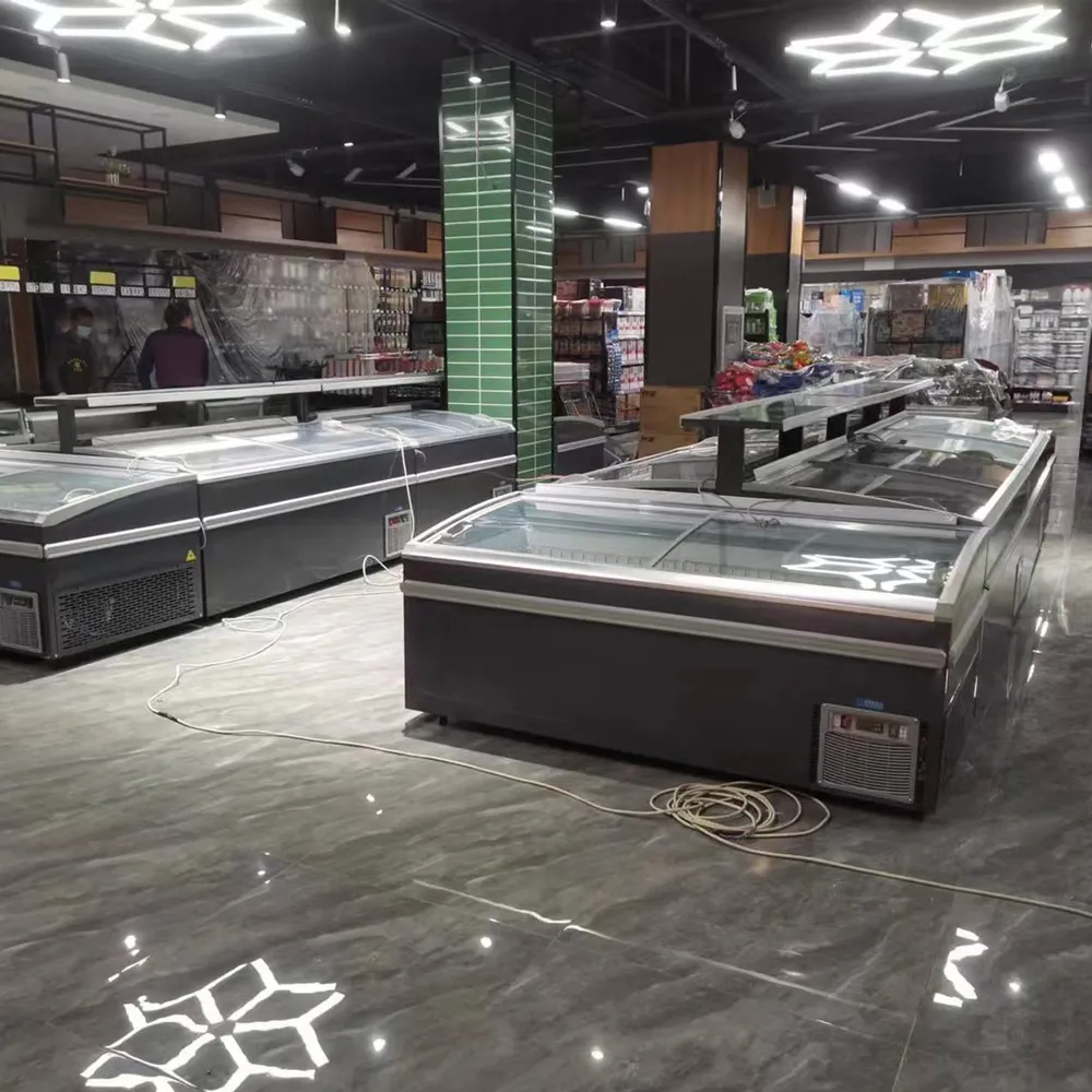 Frozen pastry and bread combined island freezer with precision -18 to -22°C cooling and industrial modular design - XCCold Series