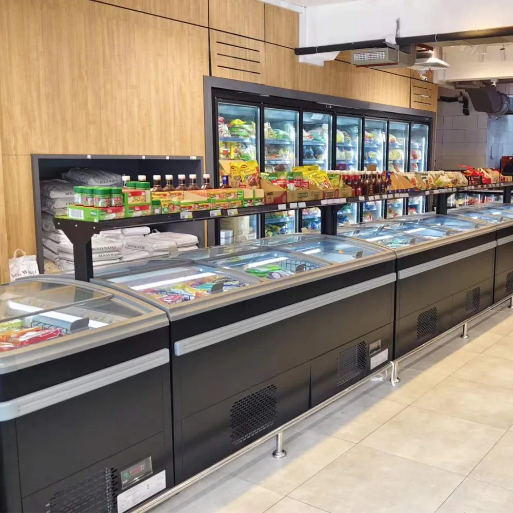 Heavy-duty double-sided sliding door freezer with high-traffic industrial chassis and precision -18°C deep-freeze - XCCold Series