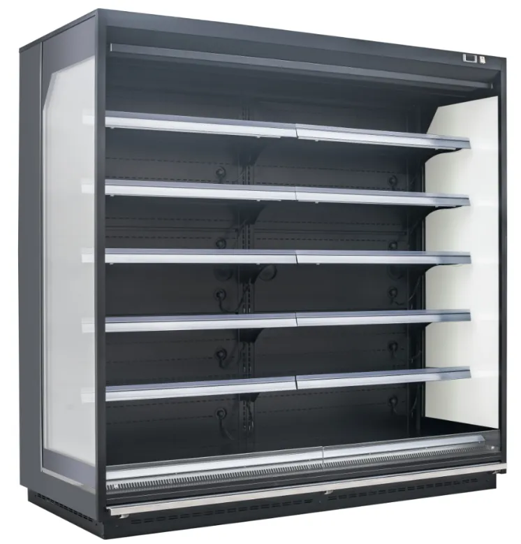 Low-base remote open multideck chiller with ultra-low front height for maximum vertical merchandising space and precision 0 to 5°C industrial cooling - XCCold Series