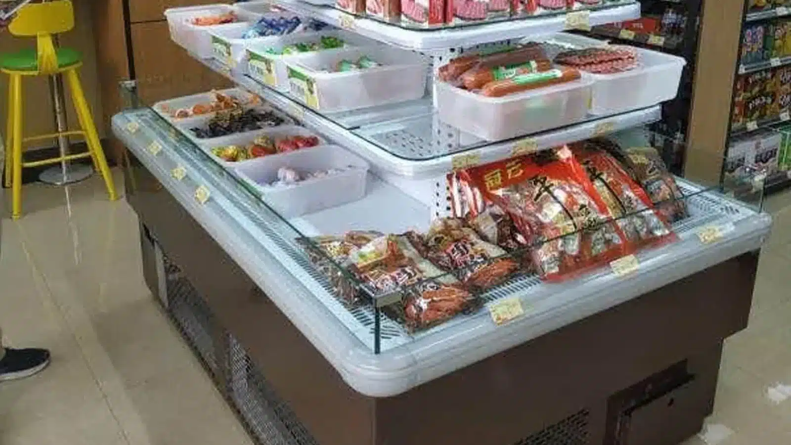 Exact plug-in mini island open display chiller reference