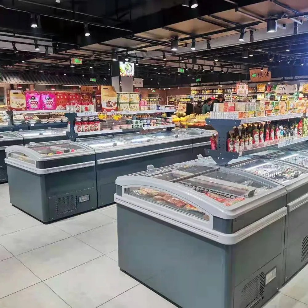 Modular combined island freezer lineup with high-capacity storage and precision -18°C deep-freeze cooling - XCCold Series