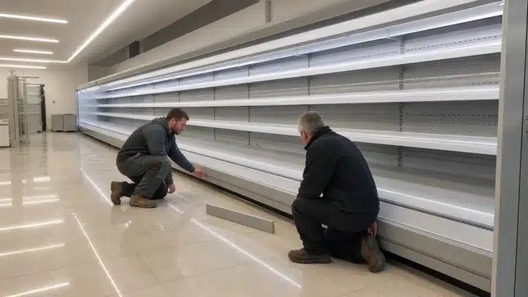 Open multideck chiller base plinth and finished floor interface review