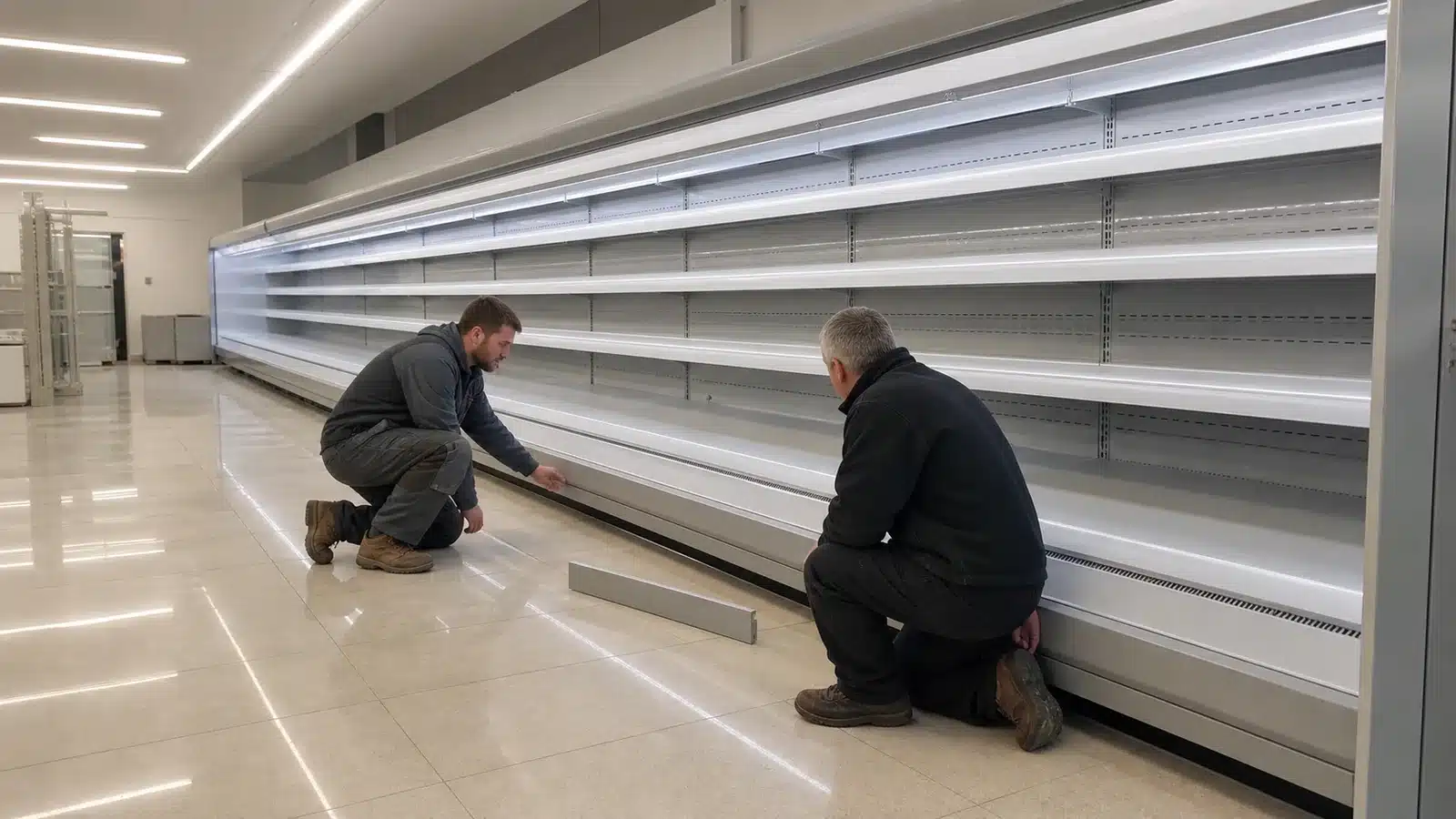 Open multideck chiller base plinth and finished floor interface review