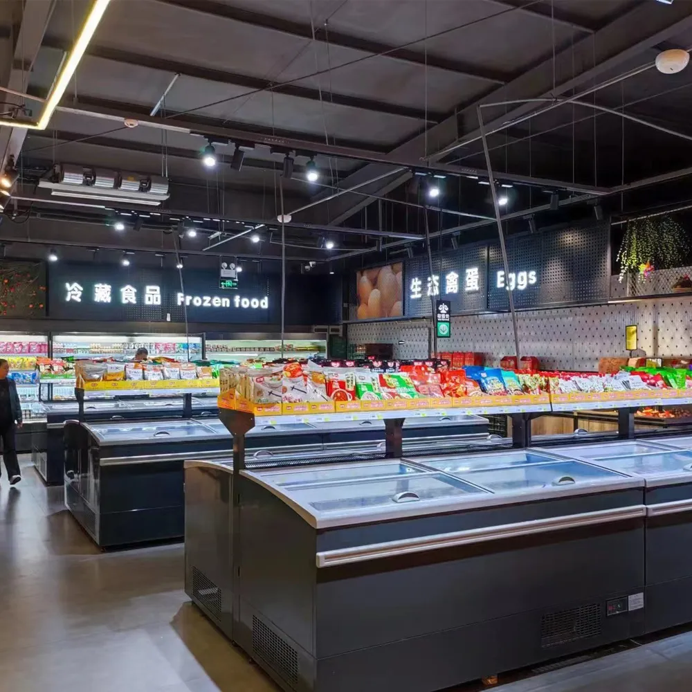 Plug-in combined island freezer with integrated ambient shelving and precision -18 to -22°C deep-freeze - XCCold Series