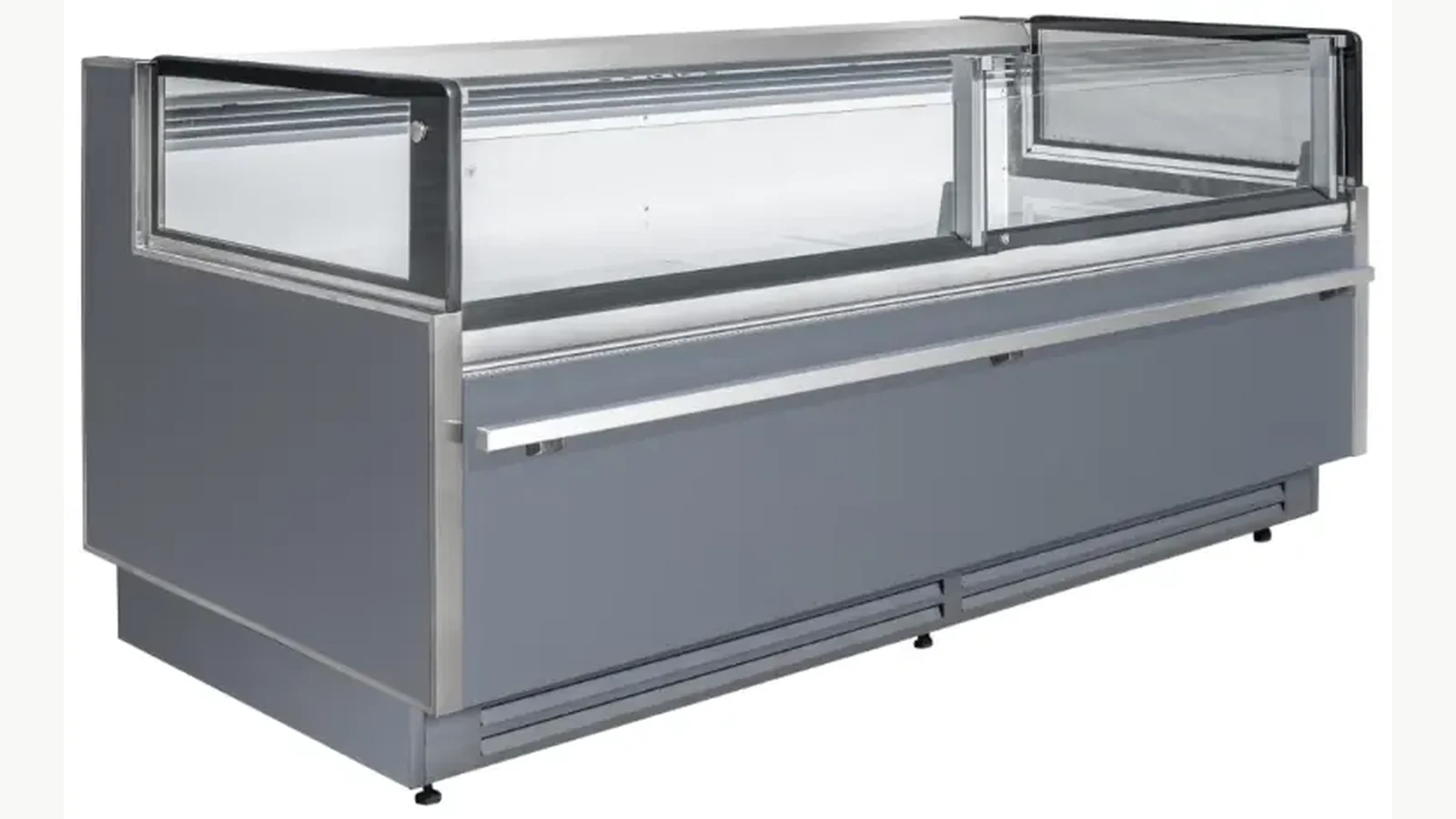 Plug-in luxury flat-glass fresh-meat counter used as a variant reference