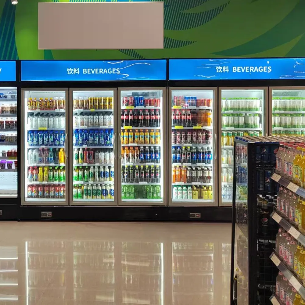 Plug-in glass door chiller-freezer with integrated LED lightbox and precision dual-temperature industrial-grade cooling - XCCold Series