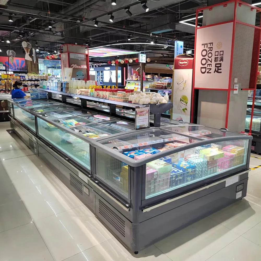 Precise control combined island deep freezer with digital thermostat and precision -18 to -22°C industrial cooling - XCCold Series