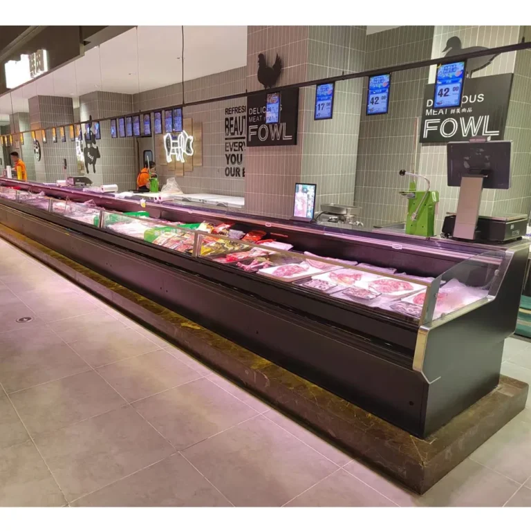 remote-open-top-meat-showcase-for-poultry