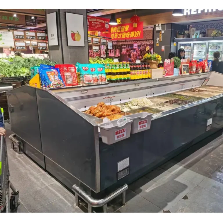 remote-system-double-layer-meat-refrigerator-straight-glass