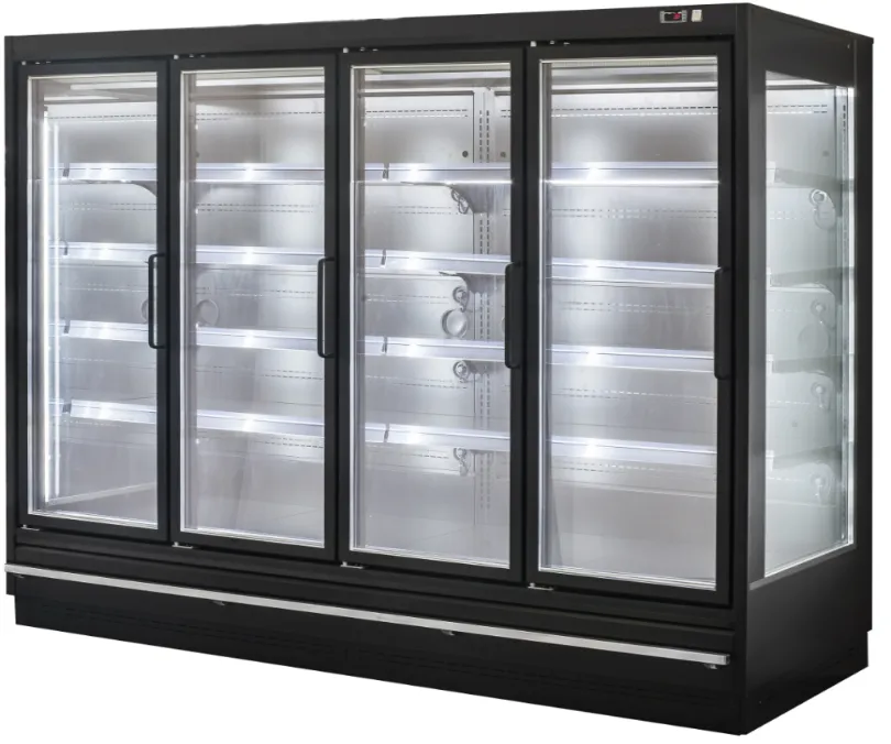 Industrial remote type glass door chiller with vertical display and precision 0 to 5°C centralized cooling system - XCCold Series