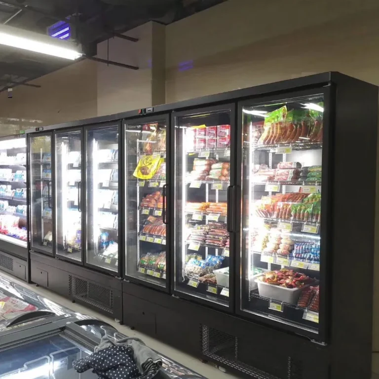 self-contained-bottom-mount-plug-in-glass-door-fridge