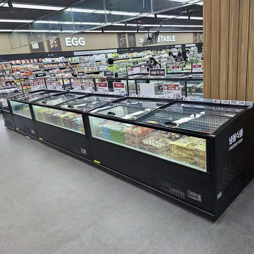 Self-contained combined island freezer with precision -18 to -22°C deep-freeze performance and industrial-grade plug-and-play refrigeration - XCCold Series