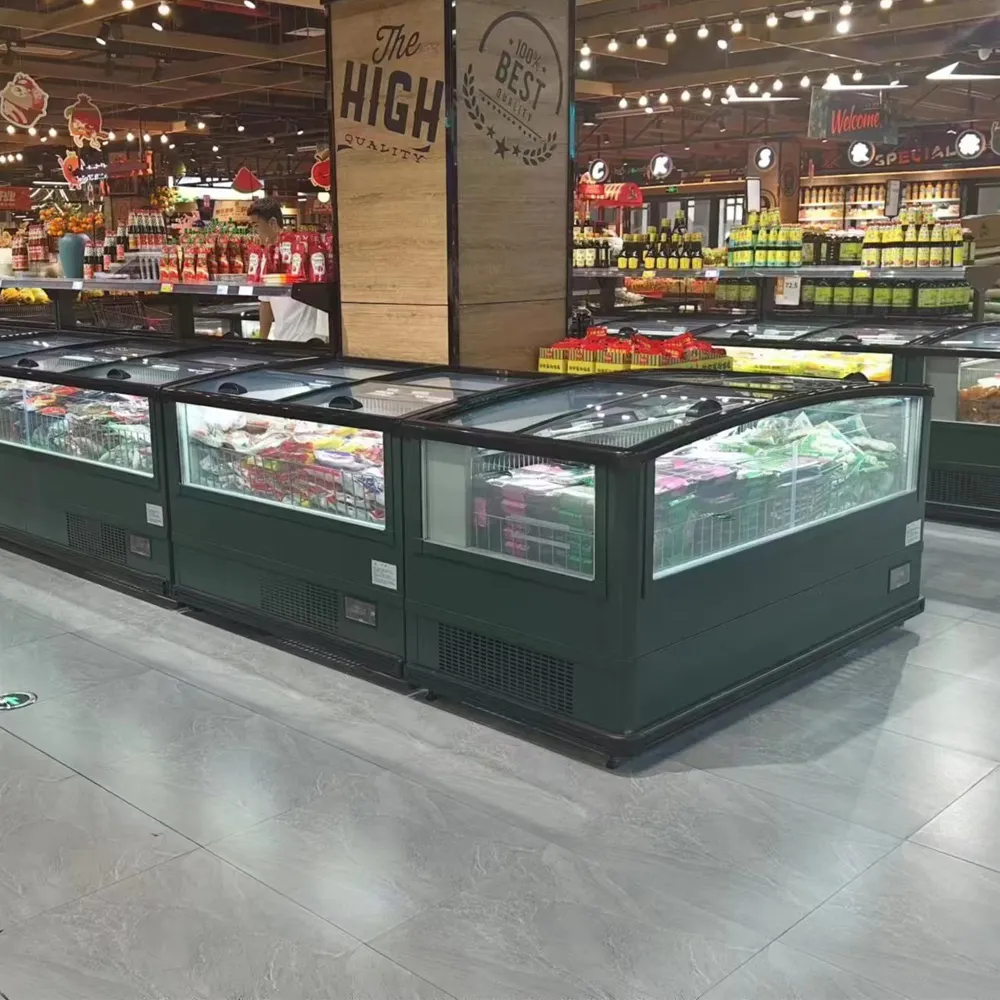 Self-contained combined island freezer with zero-installation plug-and-play design and precision -18 to -22°C industrial cooling - XCCold Series