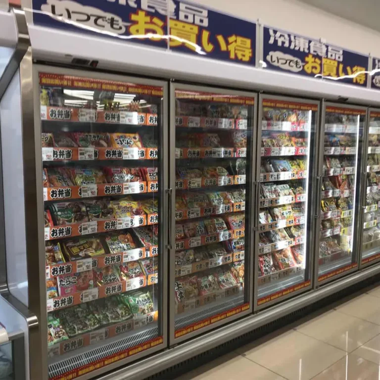 slim-frame-remote-swing-door-freezer-japanese-design