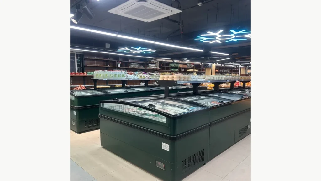 Plug-in standard combined island freezer with sliding lids from the exact current product page