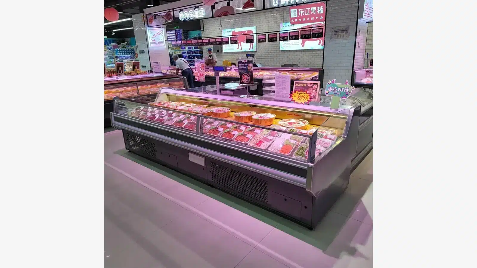 Plug-in standard fresh-meat showcase counter reference