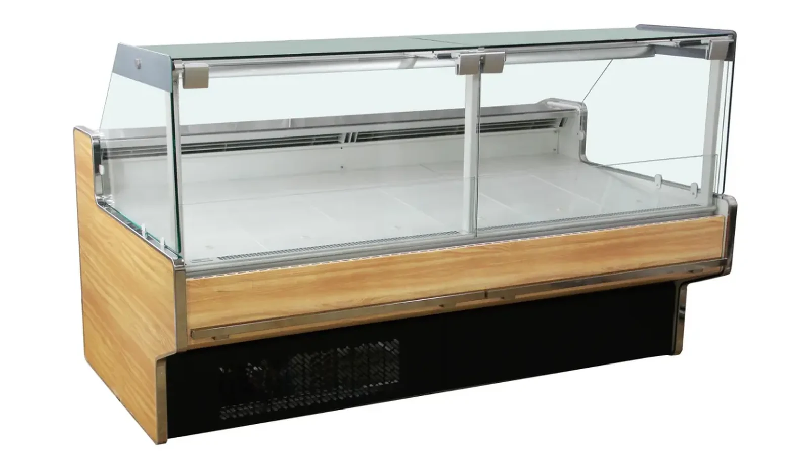 Plug-in straight-glass deli showcase counter from the exact product series
