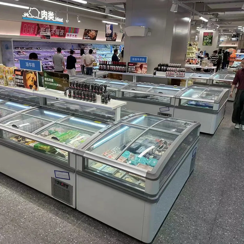 Wholesale ice cream island freezer with plug-in refrigeration and precision -18 to -22°C deep-freeze - XCCold Series